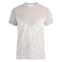 Lotu Tamaiti Tongan Polynesian Art Pattern Women V-Neck T-Shirt Traditional Tribal Motifs - Polynesian Pride