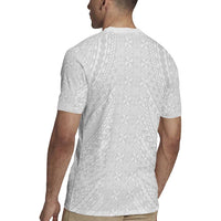 Lotu Tamaiti White Tongan Ngatu Rugby Jersey Polynesian Tribal Fonulei Pattern - Polynesian Pride