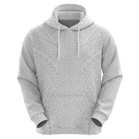 Lotu Tamaiti White Tongan Ngatu Zip Hoodie Polynesian Tribal Fonulei Pattern - Polynesian Pride
