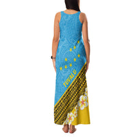 Tuvalu Plumeria Flowers Family Matching Tank Maxi Dress and Hawaiian Shirt Polynesian Tribal Pattern LT9 - Polynesian Pride
