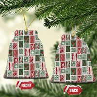 Mele Kalikimaka Hawaiian Quilt and Lei Patchwork Ceramic Ornament - Polynesian Pride