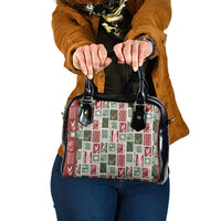 Mele Kalikimaka Hawaiian Quilt and Lei Patchwork Shoulder Handbag - Polynesian Pride