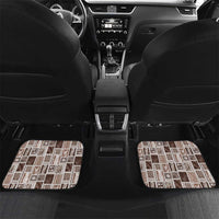 Vintage Aloha Block Quilt Car Mats Beige Inspired Lei Motifs - Polynesian Pride