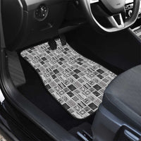 Vintage Aloha Block Quilt Car Mats Black Inspired Lei Motifs LT9 - Polynesian Pride