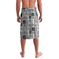 Vintage Aloha Block Quilt Lavalava Black Inspired Lei Motifs - Polynesian Pride