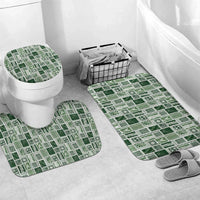 Vintage Aloha Block Quilt Bathroom Set Green Inspired Lei Motifs LT9 Mat Set Only (3 pcs) One Size Green - Polynesian Pride
