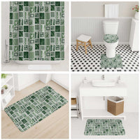 Vintage Aloha Block Quilt Bathroom Set Green Inspired Lei Motifs LT9 - Polynesian Pride