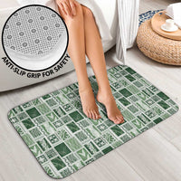 Vintage Aloha Block Quilt Bathroom Set Green Inspired Lei Motifs LT9 - Polynesian Pride