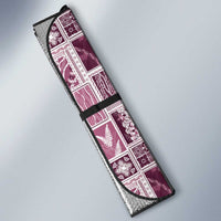 Vintage Aloha Block Quilt Auto Sun Shade Pink Inspired Lei Motifs LT9 - Polynesian Pride