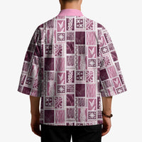 Vintage Aloha Block Quilt Kimono Pink Inspired Lei Motifs LT9 - Polynesian Pride