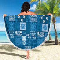 Vintage Hawaiian Quilting Patterns Beach Blanket Blue Style Tribal Fabric Patchwork LT9 - Polynesian Pride