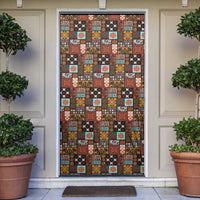 Vintage Hawaiian Quilting Patterns Door Cover Brown Style Tribal Fabric Patchwork LT9 Brown - Polynesian Pride