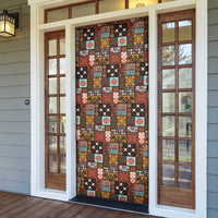 Vintage Hawaiian Quilting Patterns Door Cover Brown Style Tribal Fabric Patchwork LT9 - Polynesian Pride