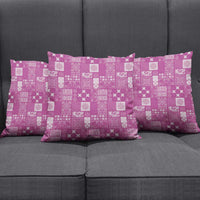 Vintage Hawaiian Quilting Patterns Pillow Cover Pink Style Tribal Fabric Patchwork - Polynesian Pride