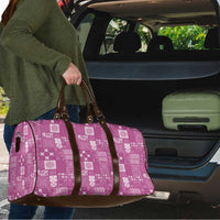 Vintage Hawaiian Quilting Patterns Travel Bag Pink Style Tribal Fabric Patchwork - Polynesian Pride