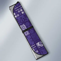 Vintage Hawaiian Quilting Patterns Auto Sun Shade Purple Style Tribal Fabric Patchwork - Polynesian Pride