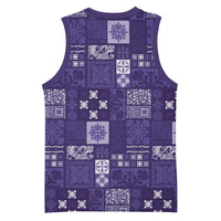 Vintage Hawaiian Quilting Patterns Basketball Jersey Purple Style Tribal Fabric Patchwork - Polynesian Pride