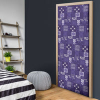 Vintage Hawaiian Quilting Patterns Door Cover Purple Style Tribal Fabric Patchwork - Polynesian Pride