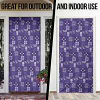 Vintage Hawaiian Quilting Patterns Door Cover Purple Style Tribal Fabric Patchwork - Polynesian Pride