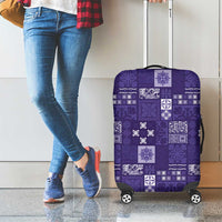 Vintage Hawaiian Quilting Patterns Luggage Cover Purple Style Tribal Fabric Patchwork - Polynesian Pride