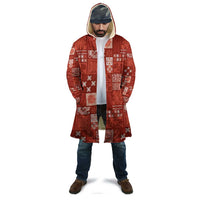 Vintage Hawaiian Quilting Patterns Cloak Red Style Tribal Fabric Patchwork - Polynesian Pride