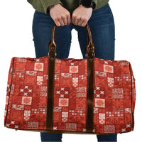 Vintage Hawaiian Quilting Patterns Travel Bag Red Style Tribal Fabric Patchwork - Polynesian Pride