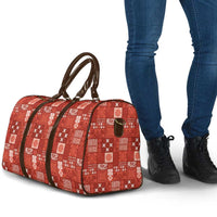 Vintage Hawaiian Quilting Patterns Travel Bag Red Style Tribal Fabric Patchwork - Polynesian Pride