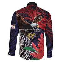 American Samoa Bald Eagle Personalized Family Matching Mermaid Dress and Hawaiian Shirt Samoa Muamua Le Atua