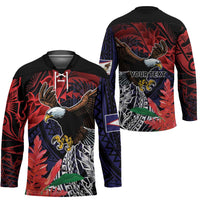 American Samoa Bald Eagle Personalized Hockey Jersey Samoa Muamua Le Atua - Polynesian Pride