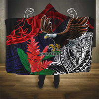 American Samoa Bald Eagle Personalized Hooded Blanket Samoa Muamua Le Atua