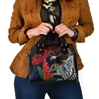 American Samoa Bald Eagle Personalized Shoulder Handbag Samoa Muamua Le Atua