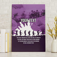 Anzac Day Gallipoli Personalised Canvas Wall Art Purple Poppy Flowers LT9 Without Frame Purple - Polynesian Pride