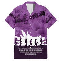 Anzac Day Gallipoli Personalised Family Matching Off The Shoulder Long Sleeve Dress and Hawaiian Shirt Purple Poppy Flowers LT9 Dad's Shirt - Short Sleeve Purple - Polynesian Pride
