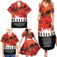 Anzac Day Gallipoli Personalised Family Matching Summer Maxi Dress and Hawaiian Shirt Red Poppy Flowers LT9 - Polynesian Pride