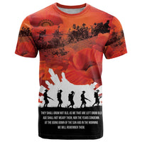 Anzac Day Gallipoli Personalised T Shirt Red Poppy Flowers