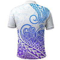 Polynesian Polo Shirt Tribal Tattoo Gradient 04 Screen Color LT9 - Polynesian Pride