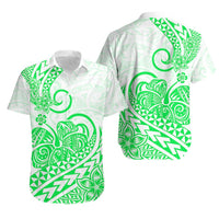 Polynesian Hawaiian Shirt Tribal Tattoo Green Screen Color LT9 Green - Polynesian Pride