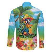 Always 5 O'clock Family Matching Off The Shoulder Long Sleeve Dress and Hawaiian Shirt Hawaiian Tropical Parrot LT9 - Polynesian Pride