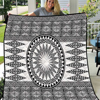 All White Tonga Malo e lelei Quilt Vintage Ngatu Tribal Pattern - Polynesian Pride