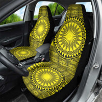 All Yellow Tonga Malo e lelei Car Seat Cover Vintage Ngatu Tribal Pattern LT9 - Polynesian Pride