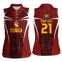 2026 Rugby Nations Series Custom Tonga Ikale Tahi Women Sleeveless Polo Shirt LT9 - Polynesian Pride