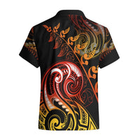 New Zealand Hawaiian Shirt Aotearoa Wisdom Face Maori Fern Tattoo Arty LT9 - Polynesian Pride