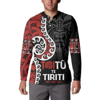 Honour The Treaty New Zealand Button Sweatshirt Toitu Te Tiriti Ake!Ake!Ake!