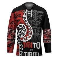 Honour The Treaty New Zealand Hockey Jersey Toitu Te Tiriti Ake Ake Ake LT9 Unisex Red - Polynesian Pride