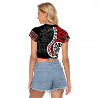 Honour The Treaty New Zealand Raglan Cropped T Shirt Toitu Te Tiriti Ake!Ake!Ake! LT9 - Polynesian Pride