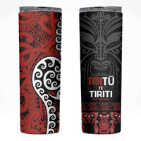 Honour The Treaty New Zealand Skinny Tumbler Toitu Te Tiriti Ake!Ake!Ake! LT9 Black - Polynesian Pride