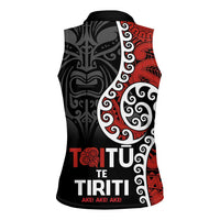 Honour The Treaty New Zealand Women Sleeveless Polo Shirt Toitu Te Tiriti Ake!Ake!Ake!