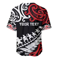 Honour The Treaty New Zealand Personalised Baseball Jersey Toitu Te Tiriti Half Fern with Haka dance LT9 - Polynesian Pride