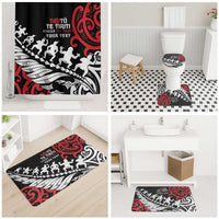 Honour The Treaty New Zealand Personalised Bathroom Set Toitu Te Tiriti Half Fern Haka Dance LT9 - Polynesian Pride