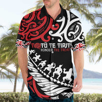 Honour The Treaty New Zealand Personalised Hawaiian Shirt Toitu Te Tiriti Half Fern with Haka dance LT9 - Polynesian Pride
